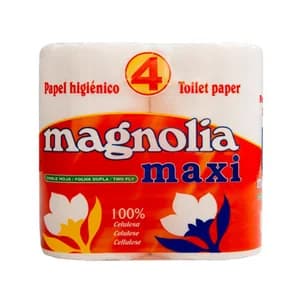 MAGNOLIA Maxi Papel higiénico de doble hoja, 100% celulosa 4 uds.