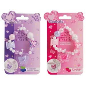 MARTINELIA Magic wings Bálsamo de labios infantil con sabor a arándano o fresa.