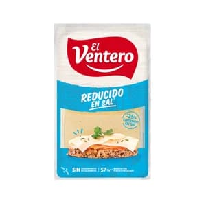 EL VENTERO Queso tierno reducido en sal en lonchas 180 g.