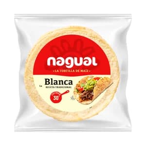 NAGUAL Tortillas Mexicana de maíz blanco sin gluten 8 uds 200 g.