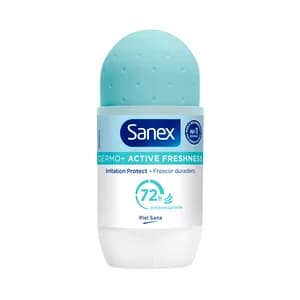 SANEX Dermo+ active freshness Desodorante roll on para mujer antitranspirante hasta 72 horas 50 ml.