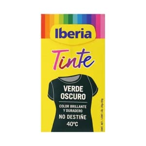 IBERIA Tinte de color verde oscuro (permite teñir a baja temperatura 40ª, no destiñe) IBERIA 1 ud.