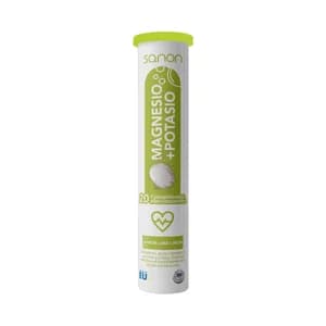 SANON Magnesio + potasio sabor lima-limón en comprimidos efervescentes 20 uds.