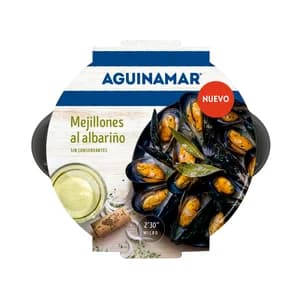 AGUINAMAR Mejillones al Albariño cocidos AGUINAMAR 500 g.