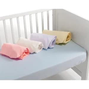 Pack 2 bajeras cuna, blanco, azul, rosa, beige y gris, BASIC.