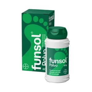 FUNSOL Polvos eliminadores del exceso de sudor y el mal olor en los pies 60 g.