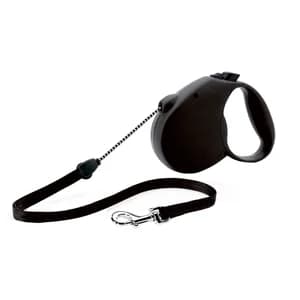 FLEXI Correa para perro de cordón negra FLEXI 5 metros Talla-L