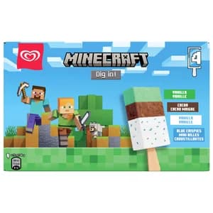 MINECRAFT Dig in! de Frigo Polo de vainilla y chocolate 4 x 75 ml.