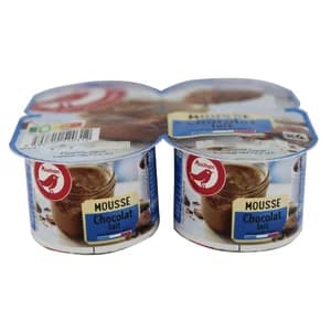 AUCHAN Mousse de chocolate 4 x 100 g. Producto Alcampo