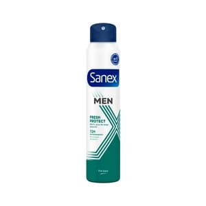 SANEX Men fresh protect Desodorante en spray para hombre antitranspirante hasta 72 horas 200 ml.