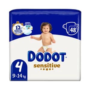 DODOT Sensitive Pañales talla 4 (9-14 kg) 48 uds.
