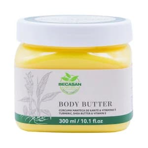BECASAN NATURE Crema corporal hidratante con cúrcuma, manteca de karité y vitamina E 300 ml.