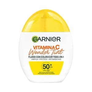 GARNIER Vitamina C wonder tint Fluido solar con color (medio) y FPS 50+ (muy alto) 40 ml.