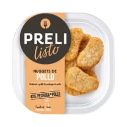 PRELI Nuggets de pollo elaborados a partir de pechuga de pollo 200 g.
