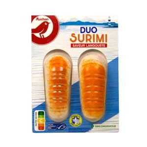 AUCHAN Surimi colas de mar 75 g. pack de 2 uds Producto Alcampo