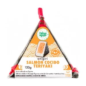 FOODIZ Onigiri de salmón cocido y teriyaki 120 g.