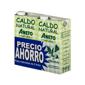 ANETO Caldo de verduras natural ANETO pack 2 uds. x 1 l.