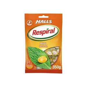 RESPIRAL Caramelos con sabor a miel y mentol 350 g.