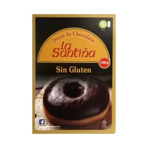 LA SANTIÑA Rosquilla de chocolate, congelada y elaborada sin gluten LA SANTIÑA 100 g.