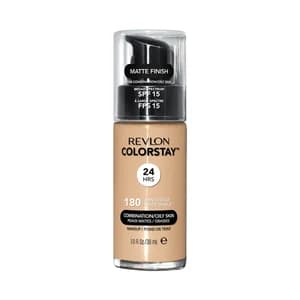 REVLON Colorstay Tono 180 Sand beige Base de maquillaje líquida y de larga duración, para pieles mixtas a grasas.