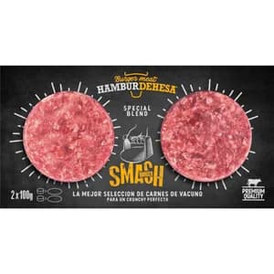 SMASH Burger meat de vacuno 2 x 100 g.