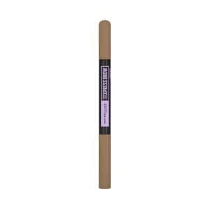 MAYBELLINE Xpress brow satin duo tono 02 Med brown Perfilador y rellenador de cejas con acabado natural.
