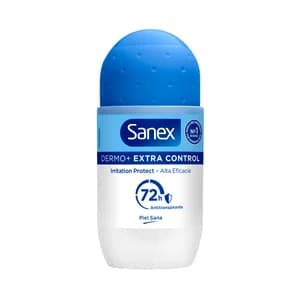 SANEX Dermo+ extra control Desodorante roll on para mujer antitranspirante hasta 72 horas 50 ml.