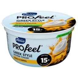 VALIO Profeel Yogur proteico estilo griego con melocotón y papaya 160 g.