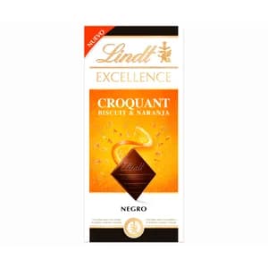 LINDT Chocolate excellence croquant naranja 100 gr.