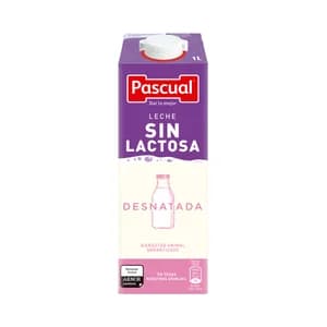 PASCUAL Leche de vaca desnatada y sin lactosa 1 l.