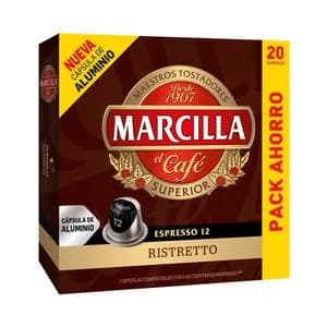 MARCILLA Café en cápsulas Ristretto I12, 20 uds.