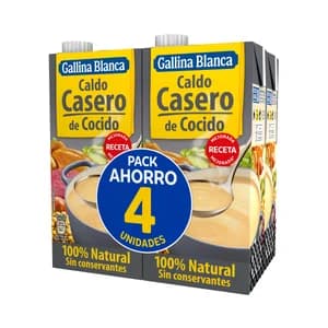 GALLINA BLANCA Caldo de cocido 4 uds. 1 l.