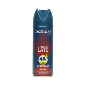 BABARIA Men Desodorante en spray para hombre sin aluminio y con aroma a chocolate 200 ml.