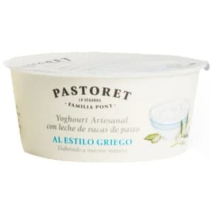 PASTORET Yogur artesanal de leche de vacas de pasto al estilo griego 125 g.