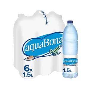 AQUABONA Agua natural mineral botella pack de 6 uds x 1.5 L