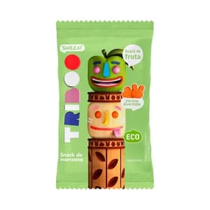 SMILEAT Triboo Snacks (con formas divertidas) de manzana ecológicos 25 g.