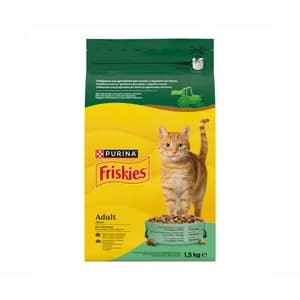 FRISKIES Pienso para gatos a base de conejo, pollo y verduras 1,5 kg