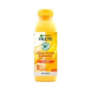 FRUCTIS Champú ultra nutritivo con banana, para cabellos secos FRUCTIS Hair food de Garnier 350 ml.
