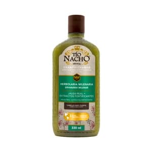 TIO NACHO Herbolaria milenaria Champú anticaida por rotura con jalea real y extractos fortificantes 330 ml.