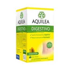 AQUILEA Comprimidos masticables con sabor a menta que ayuda al funcionamiento digestivo AQUILEA Digestivo 30 uds.