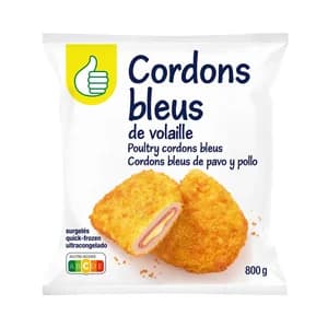 AUCHAN ECONOMICO Cordons bleus de pavo y pollo 800 g