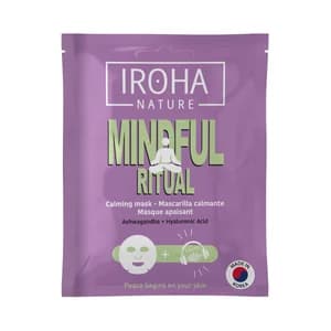 IROHA NATURE Minful ritual Mascarilla facial calmante con Ashwagandha y ácido Hialurónico.