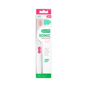 GUM Sonic sensitive Cepillo a pilas con cabezal ultra suave para dientes y encías sensibles.