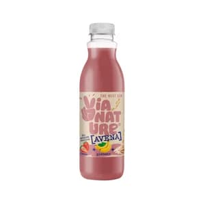 VIA NATURE Bebida de avena, fresa y platano 750 ml