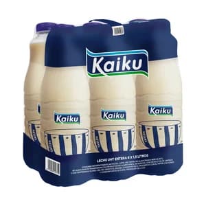 KAIKU Leche de vaca entera 6 x 1.5 l.
