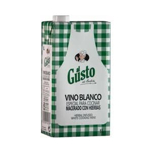 AL GUSTO Vino blanco macerado con hierbas, especial para cocinar AL GUSTO Brick de 1 l.