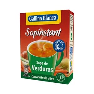 GALLINA BLANCA Sopinstant Sopa de verduras con picatostes 3 uds. 17 g.