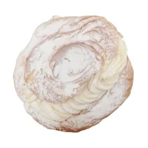 Ensaimada rellena de nata.