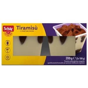 SCHÄR Tiramisú congelado, elaborado sin gluten 2 x 100 g.