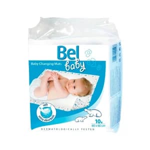 BEL Baby Cambiador desechable de 60 x 60 cm, suave y extra absorvente 10 uds.